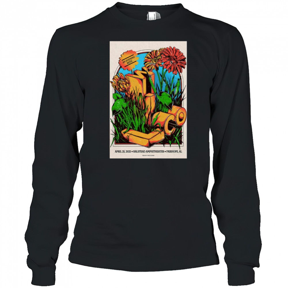 Wilco Tour April 25 2025 Fairhope AL Halstead Amphitheater t-shirt Long Sleeved