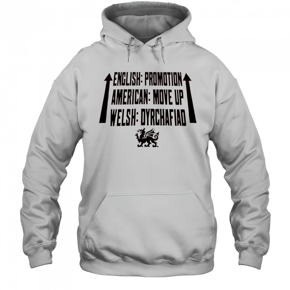 Wrexham AFC English Promotion American Move Up Welsh Dyrchafiad 2025 t-shirt Hoodie