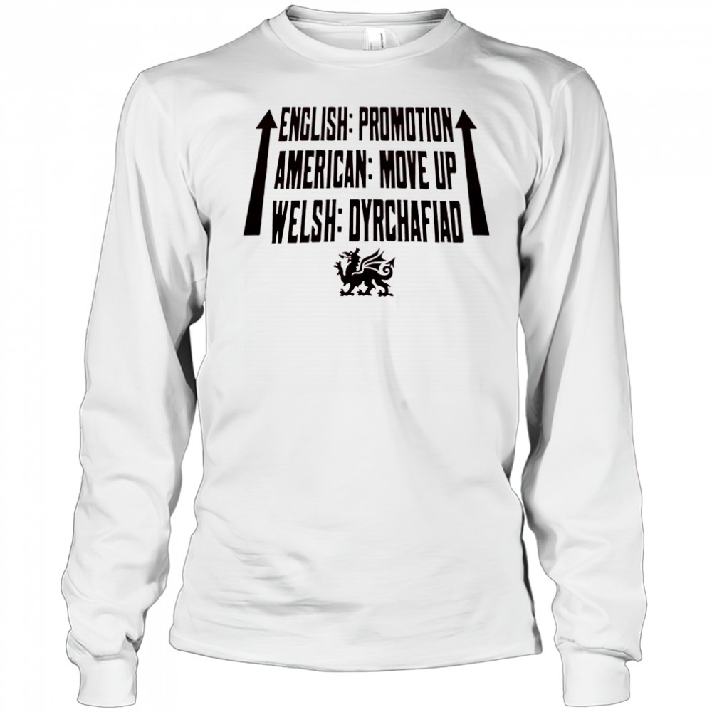 Wrexham AFC English Promotion American Move Up Welsh Dyrchafiad 2025 t-shirt Long Sleeved