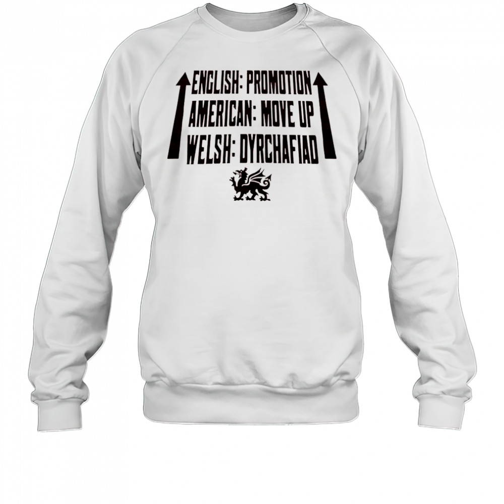 Wrexham AFC English Promotion American Move Up Welsh Dyrchafiad 2025 t-shirt Sweatshirt