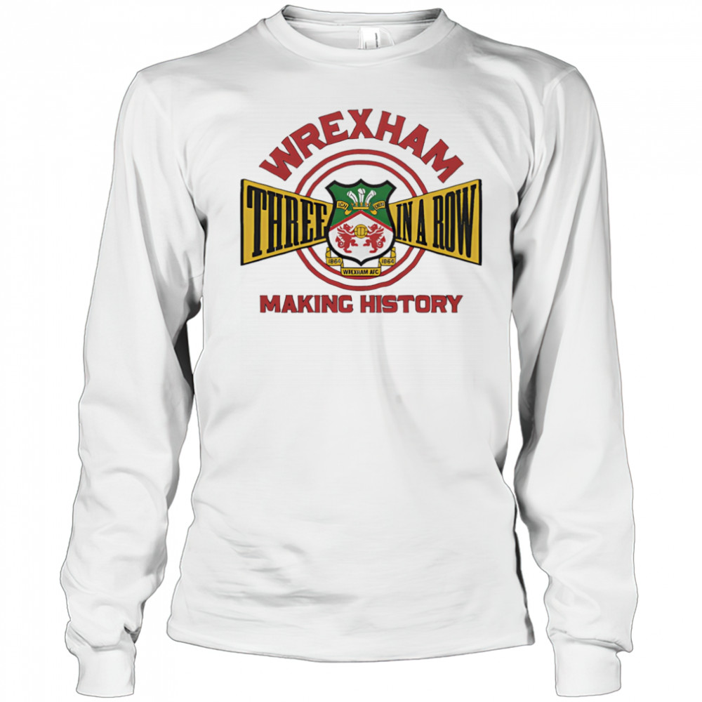 Wrexham AFC Three In A Row shirt Long Sleeved