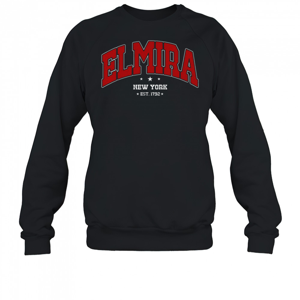 Elmira New York NY Souvenir College T-Shirt Sweatshirt