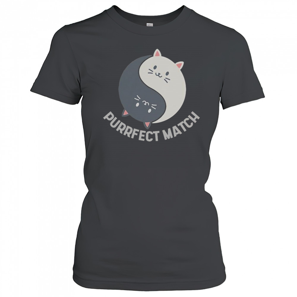 Good Purrfect Match Balance Cats Cute Kawaii Art T-Shirt Women's T-shirt