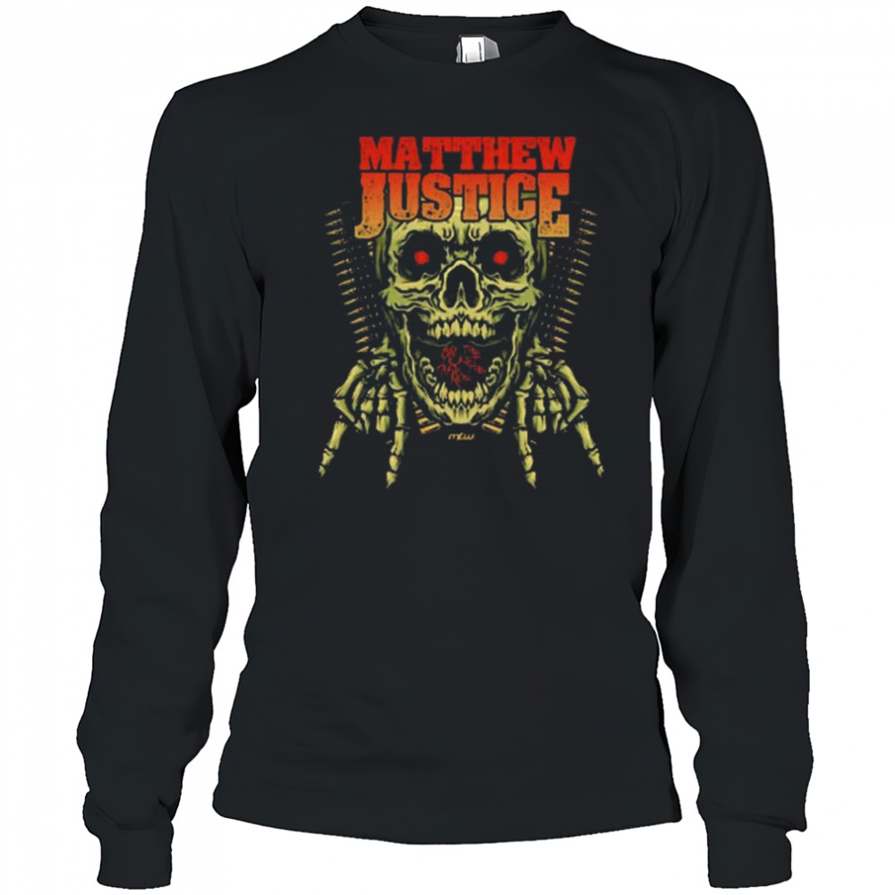 Matthew Justice Skull Ride MLW t-shirt Long Sleeved