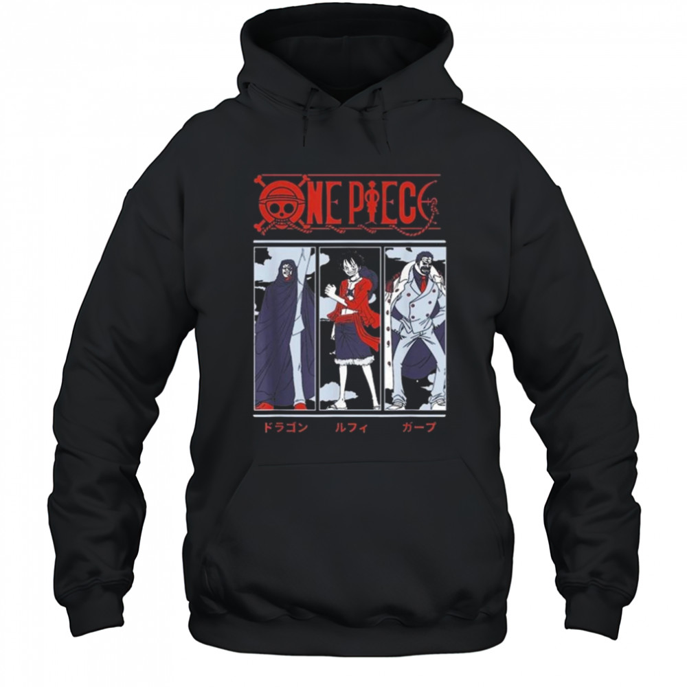 One Piece Anime Meet The Monkeys Dragon Luffy And Garp Shirt Hoodie