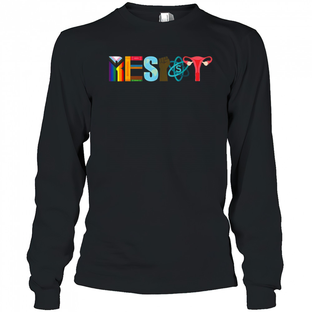 Resist Uterus Pride T-shirt Long Sleeved