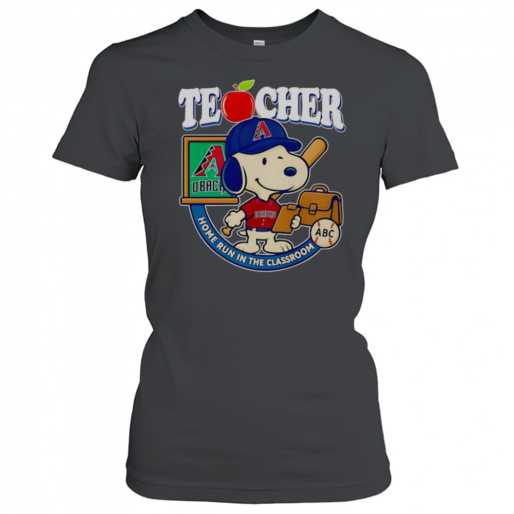 Snoopy Teacher Arizona Diamondbacks Home Run In The Classroom T-Shirt Women's T-shirt