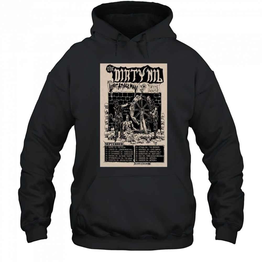 The Dirty Nil September Tour 2025 September 11 Barrie On Rec Room 12 London On London Music Hall t-shirt Hoodie
