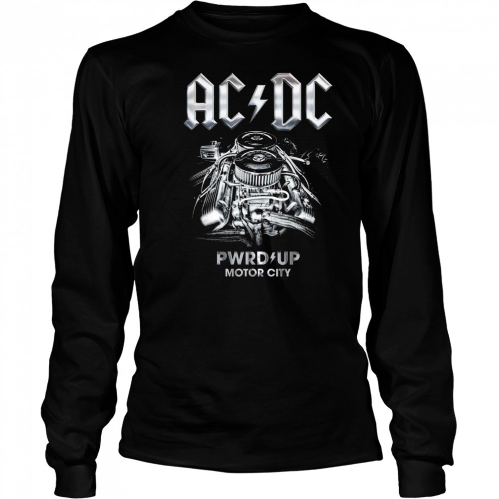 ACDC Detroit PWR UP Motor City Tour 2025 Shirt Long Sleeved