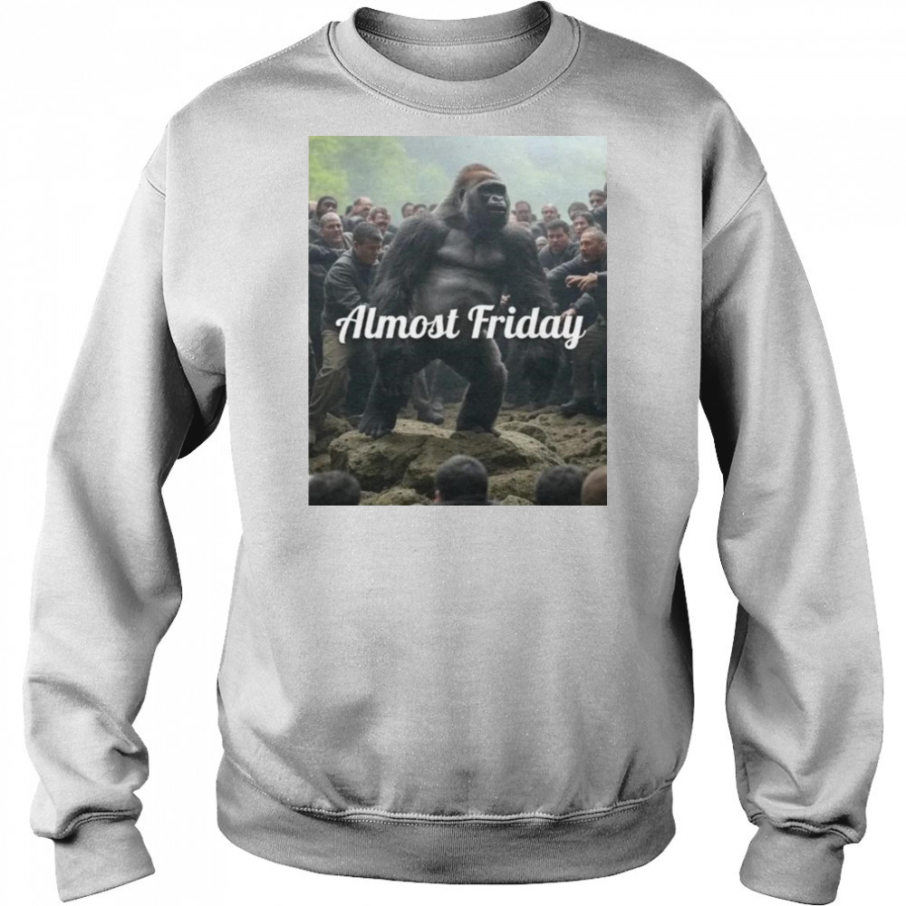Almost Friday Gorilla Fight Shirt Hoodie