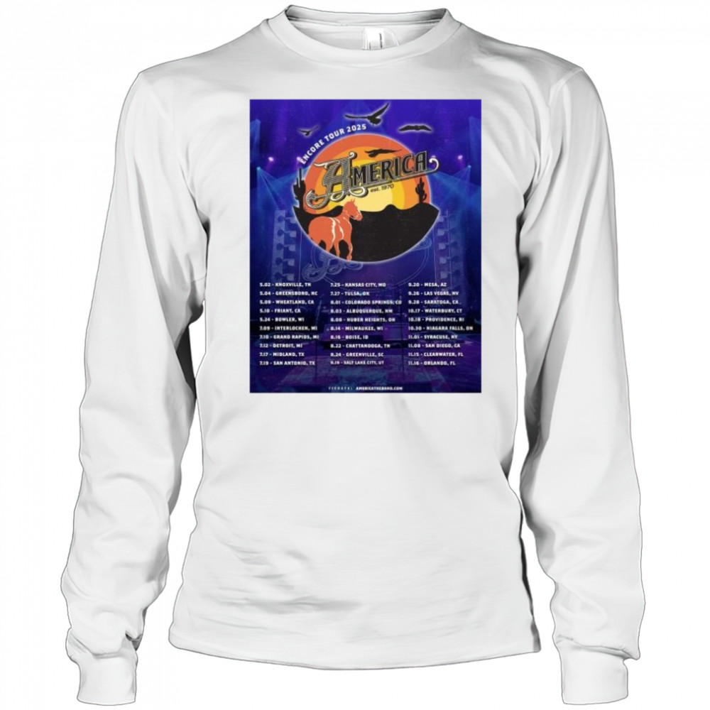 America Est. 1970 Encore Tour 2025 5-2 – Knoxville TN t-shirt Long Sleeved