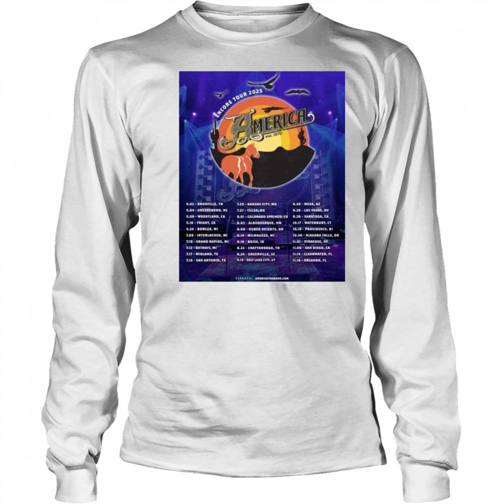 America Est. 1970 Encore Tour 2025 5-2 – Knoxville TN t-shirt Long Sleeved