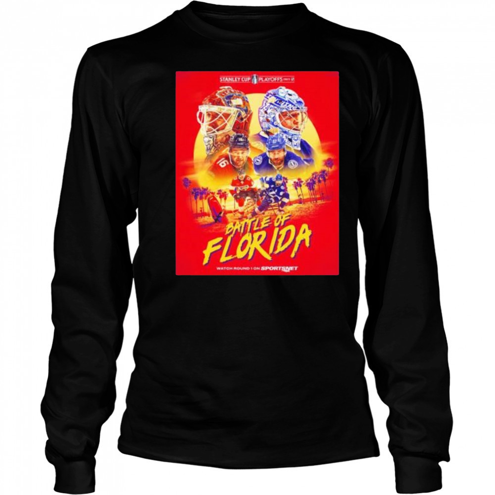 Battle of Florida Panthers vs Tampa Bay Lightning Stanley Cup playoffs 2025 shirt Long Sleeved