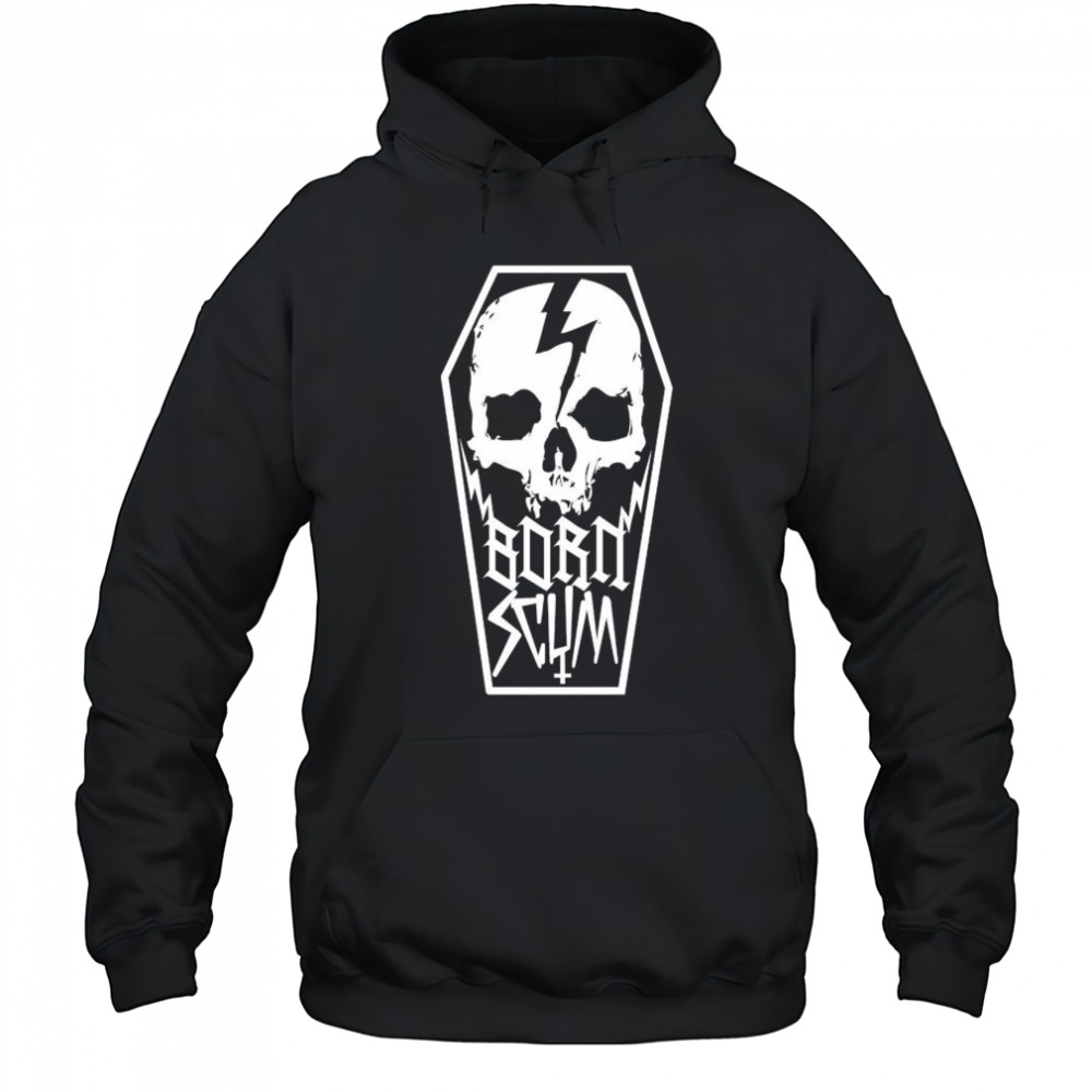 Born Scum Skull Coffin T-shirt Hoodie