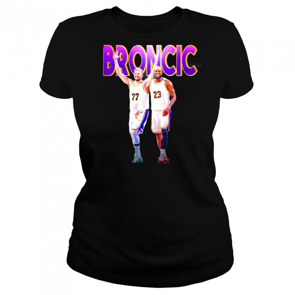 Bromcic Luka Doncic x LeBron James Los Angeles Lakers shirt Women's T-shirt