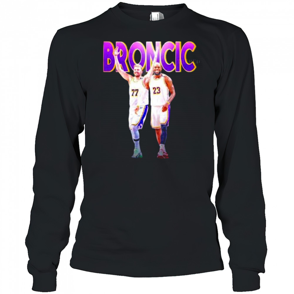 Bromcic Luka Doncic x LeBron James Los Angeles Lakers shirt Long Sleeved