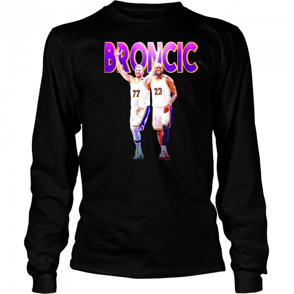 Bromcic Luka Doncic x LeBron James Los Angeles Lakers shirt Long Sleeved