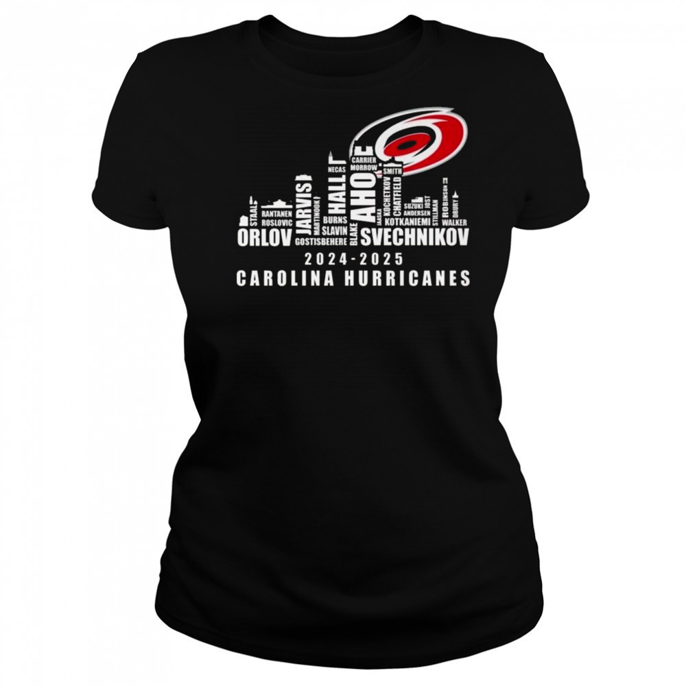 Carolina Hurricanes 2024-2025 Skyline Names Shirt Women's T-shirt