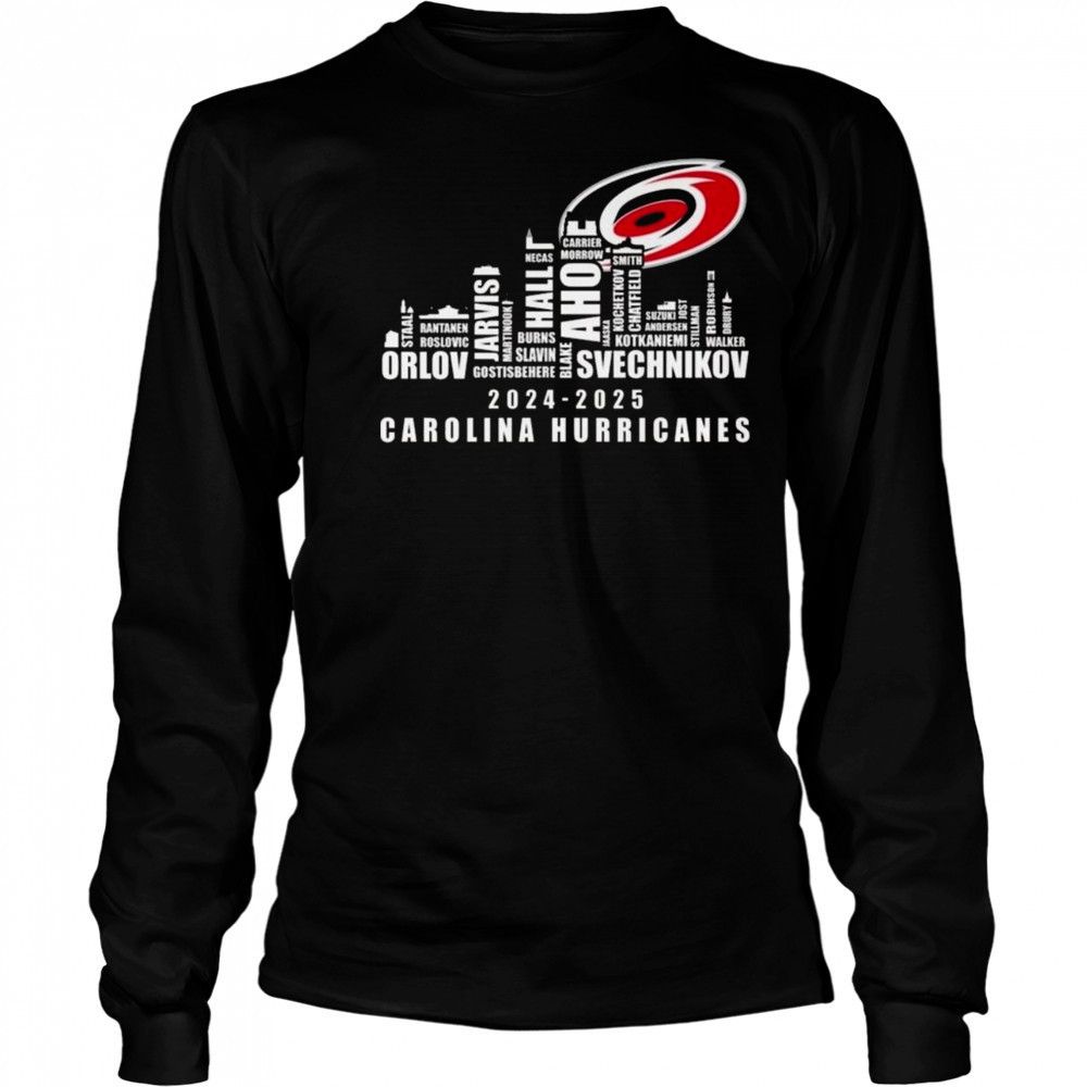 Carolina Hurricanes 2024-2025 Skyline Names Shirt Long Sleeved