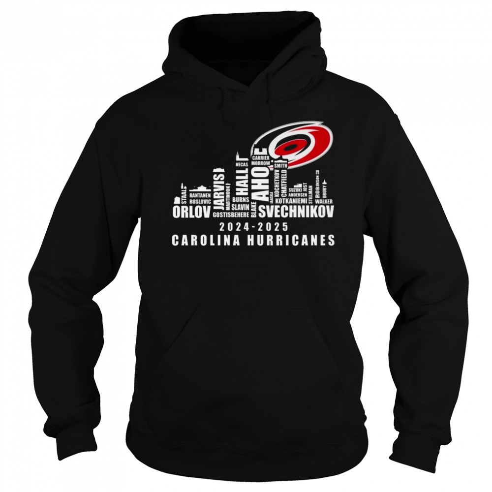 Carolina Hurricanes 2024-2025 Skyline Names Shirt Sweatshirt