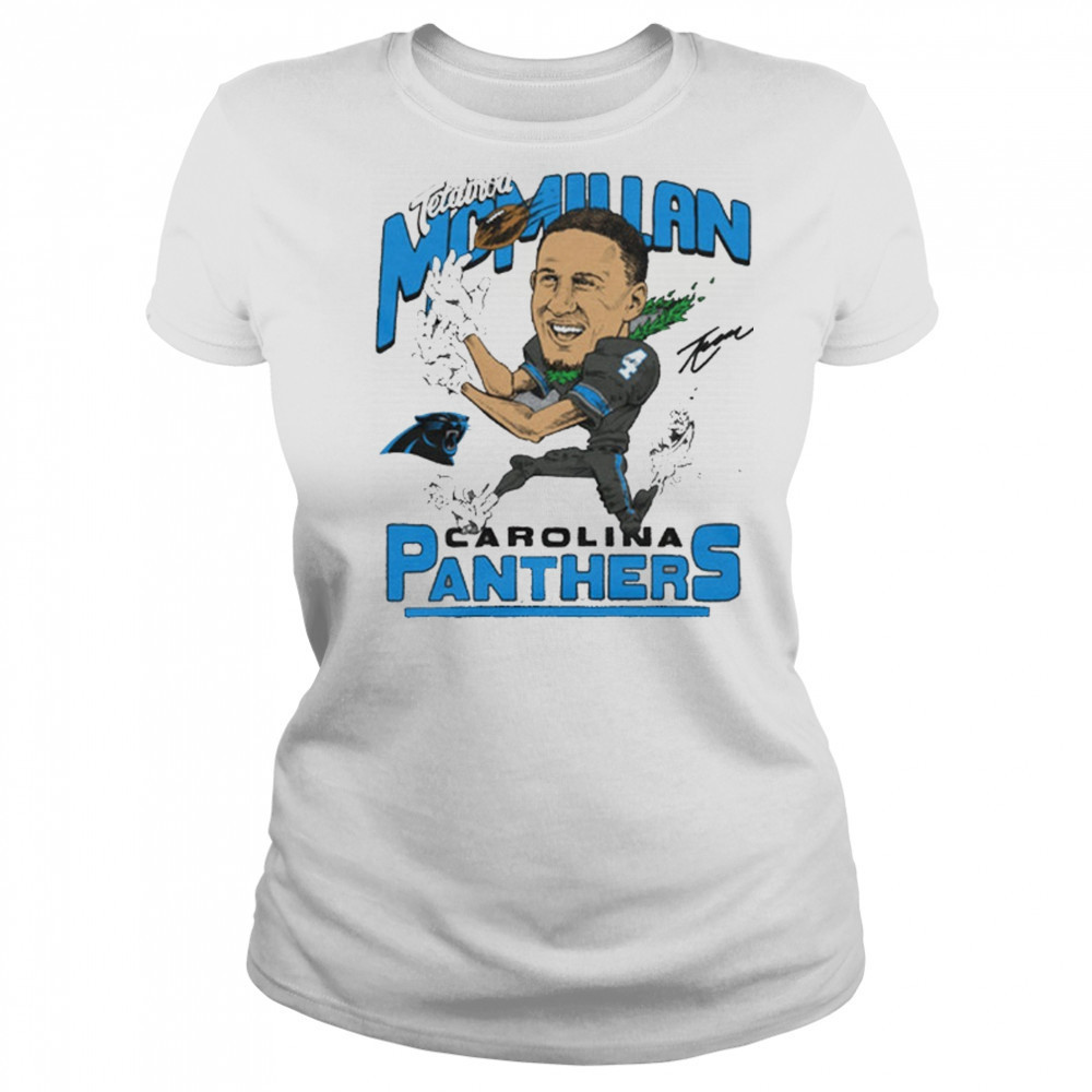 Carolina Panthers NFL Football Tetairoa McMillan Caricature Signature 2025 t-shirt Women's T-shirt