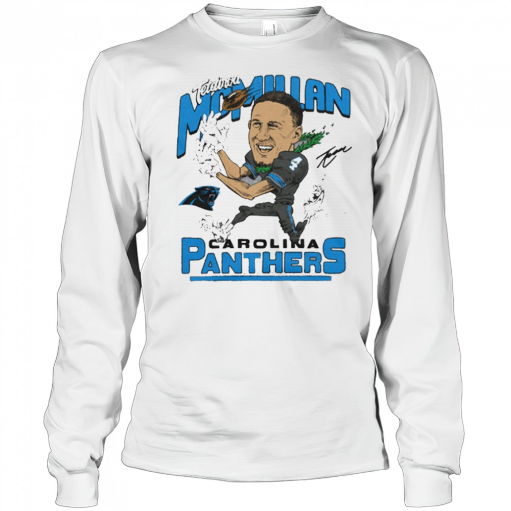 Carolina Panthers NFL Football Tetairoa McMillan Caricature Signature 2025 t-shirt Long Sleeved