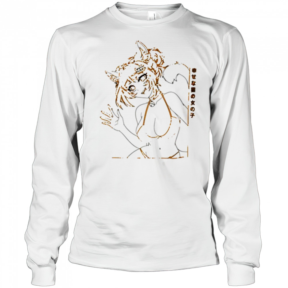 Cat Girl Waifu T-shirt Long Sleeved
