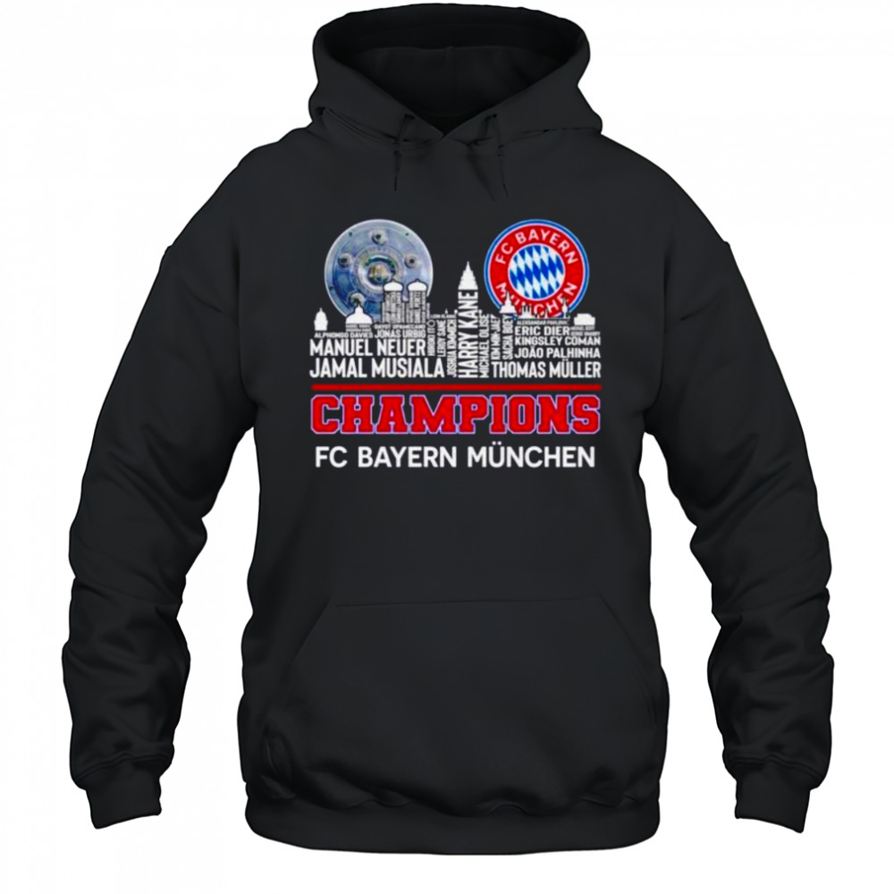 Champions FC Bayern Munchen logo city names shirt Hoodie