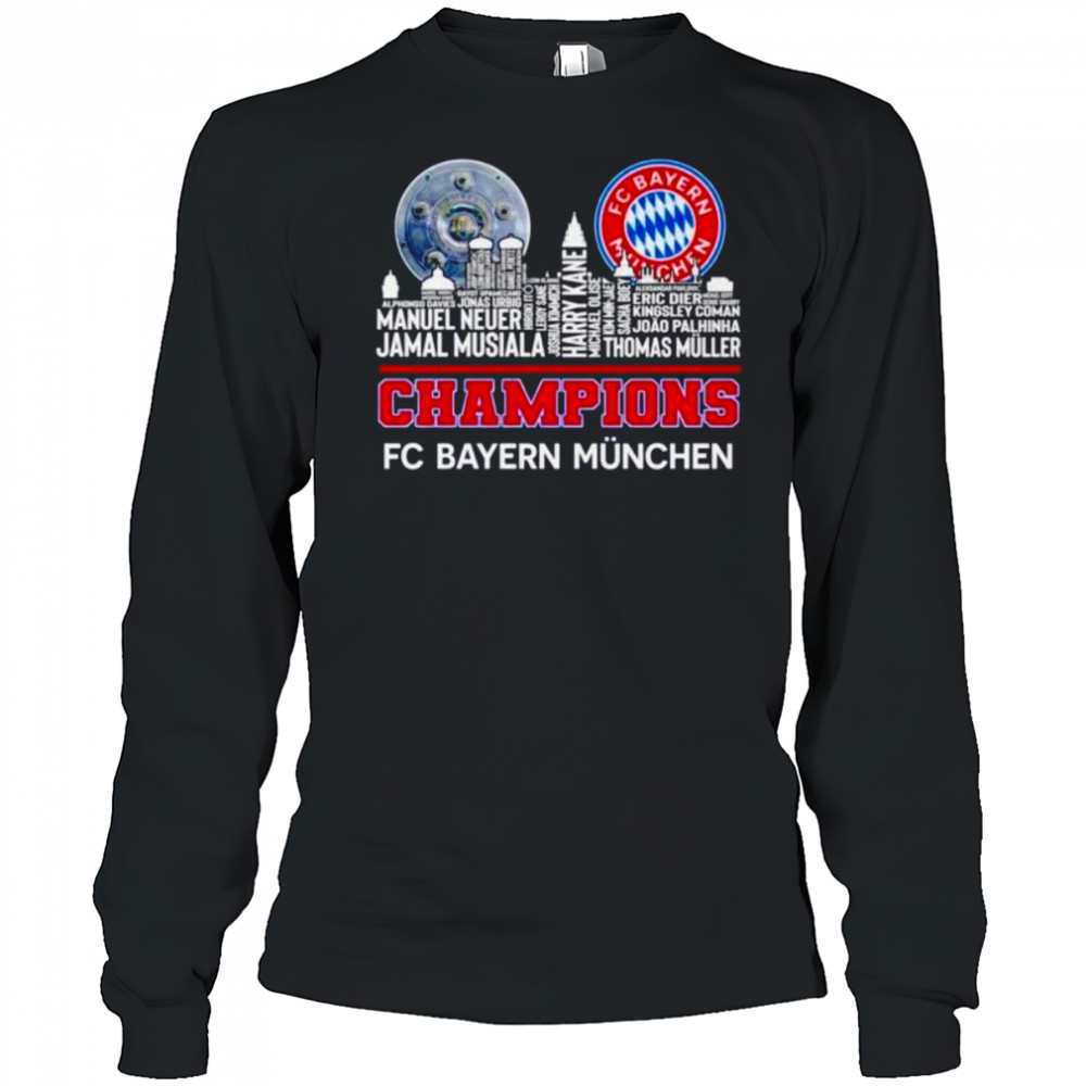Champions FC Bayern Munchen logo city names shirt Long Sleeved