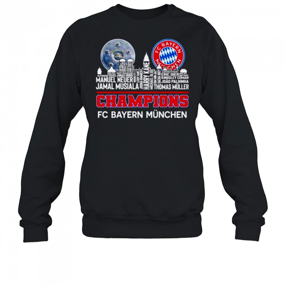 Champions FC Bayern Munchen logo city names shirt Sweatshirt