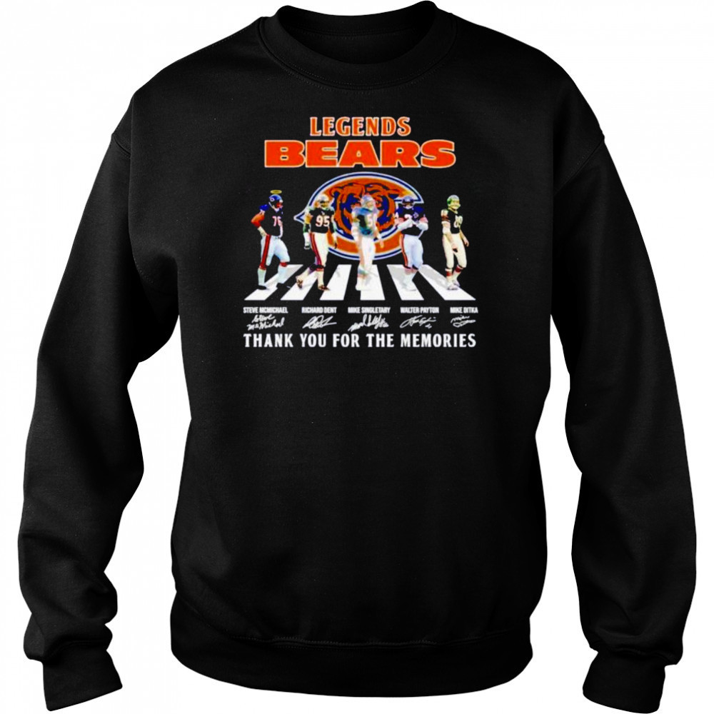 Chicago Bears Legends abbey road thank you for the memories shirt Hoodie