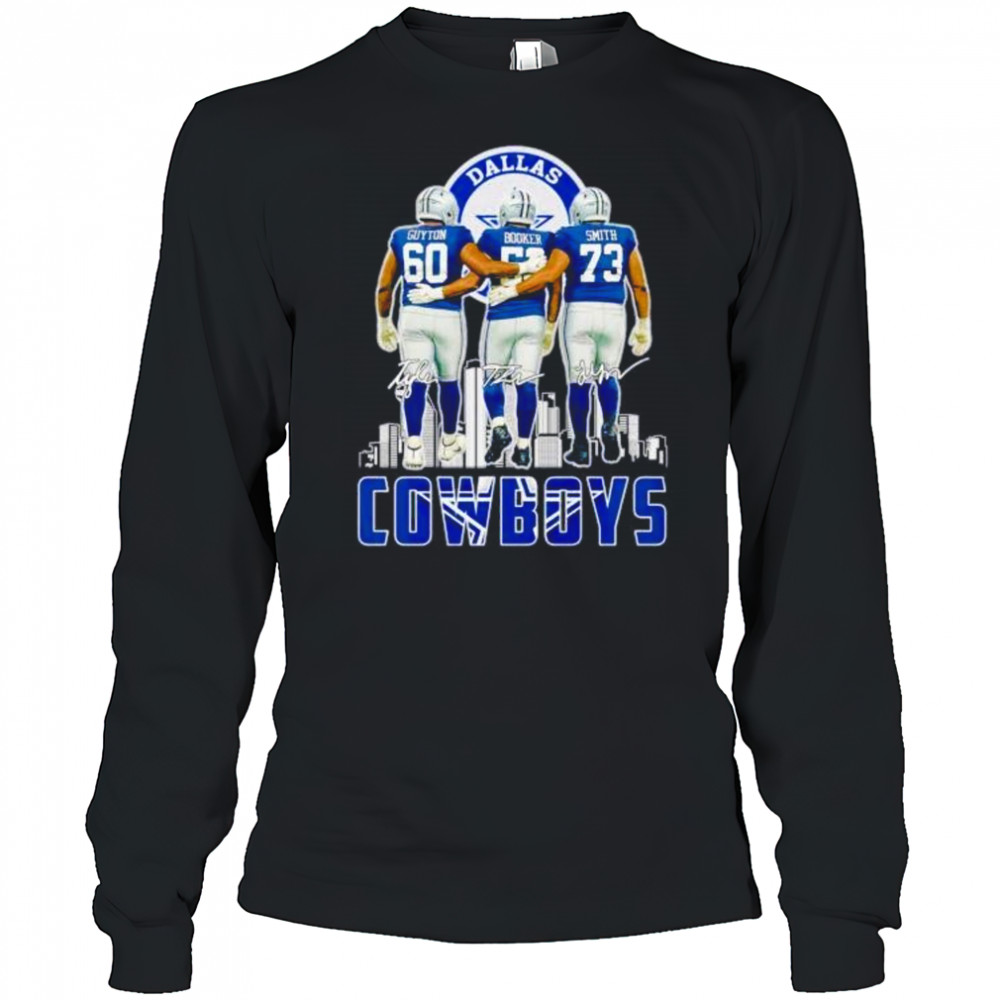 Dallas Cowboys Guyton Booker Smith signatures shirt Long Sleeved