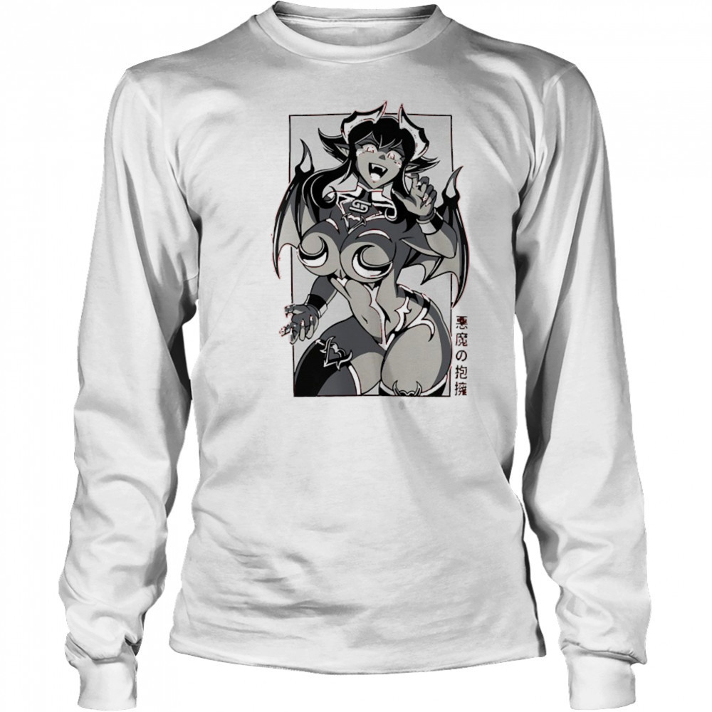 Demonic Embrace Waifu T-shirt Long Sleeved
