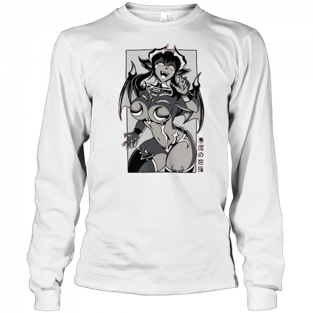 Demonic Embrace Waifu T-shirt Long Sleeved