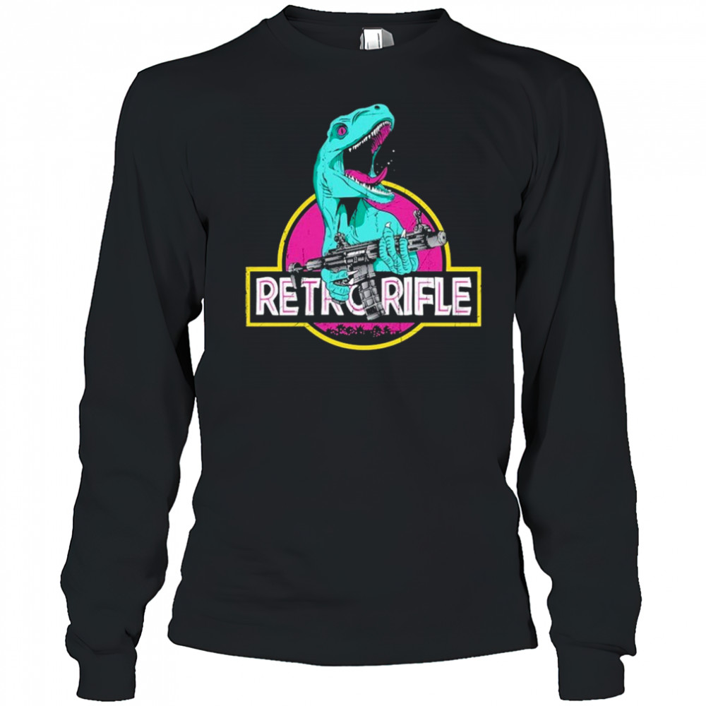 Dinosaur Retro Rifle T-shirt Long Sleeved