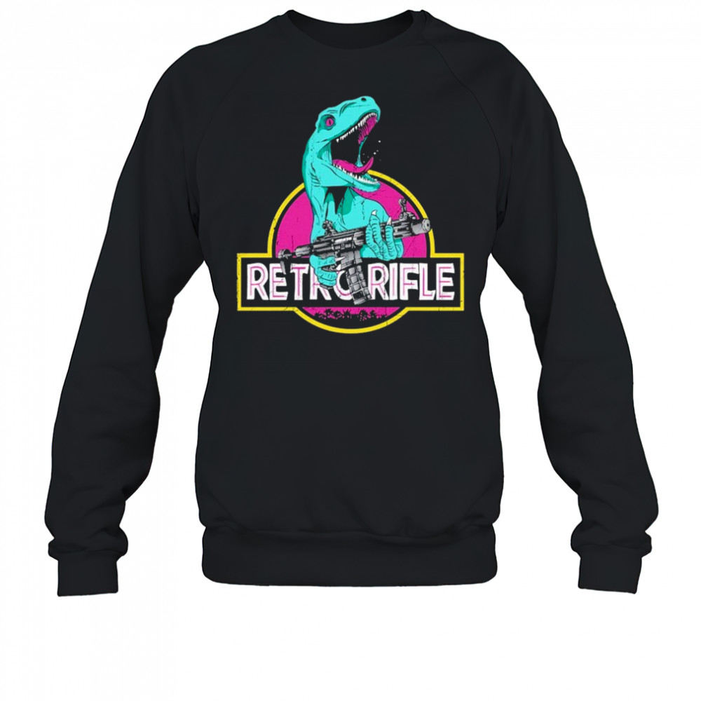 Dinosaur Retro Rifle T-shirt Sweatshirt