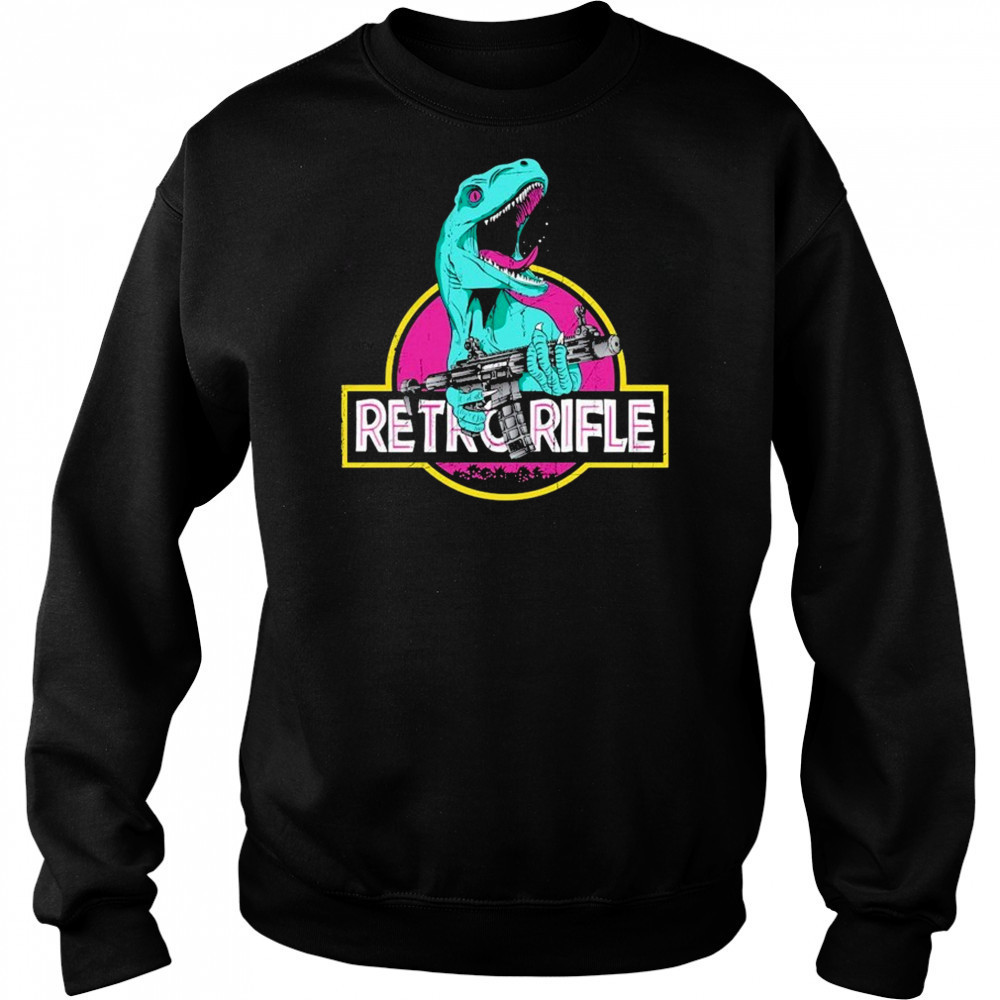 Dinosaur Retro Rifle T-shirt Hoodie