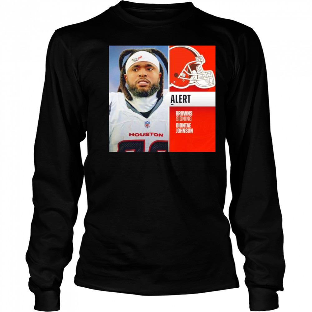 Diontae Johnson alert Cleveland Browns shirt Long Sleeved