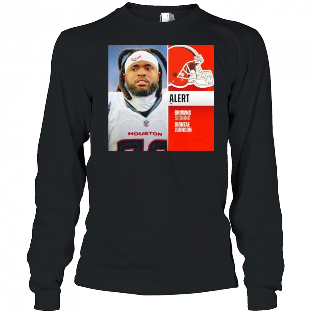 Diontae Johnson alert Cleveland Browns shirt Long Sleeved