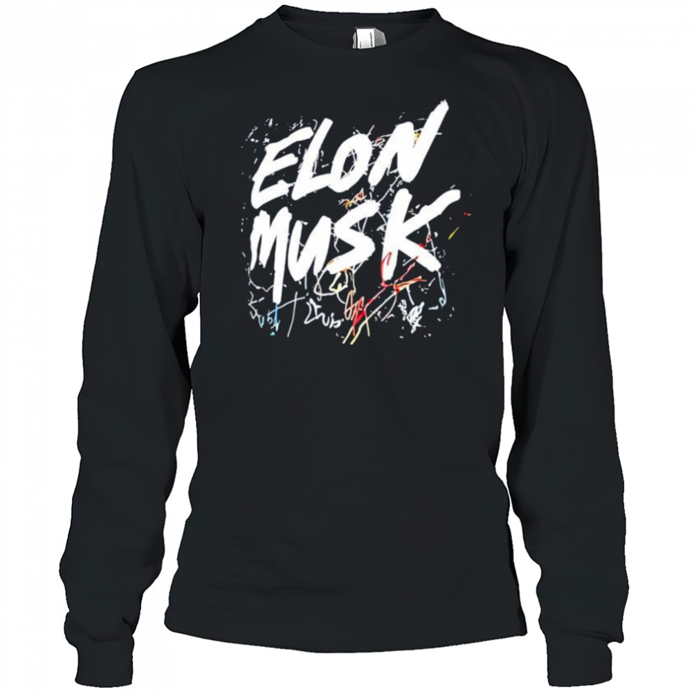Elon Musk doodle shirt Long Sleeved
