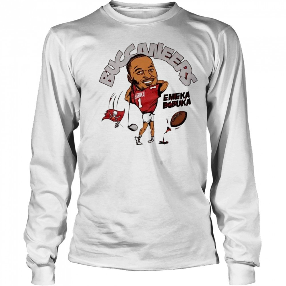 Emeka Egbuka Tampa Bay Buccaneers caricature t-shirt Long Sleeved