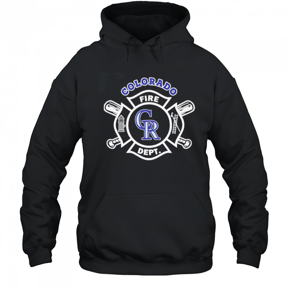 Fire dept Colorado Rockies baseball shirt Hoodie