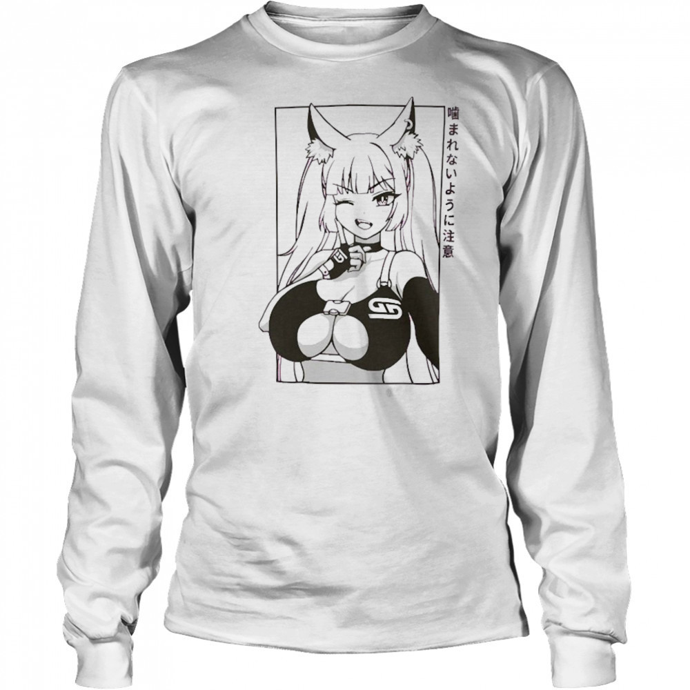 Frisky Kitty Waifu T-shirt Long Sleeved
