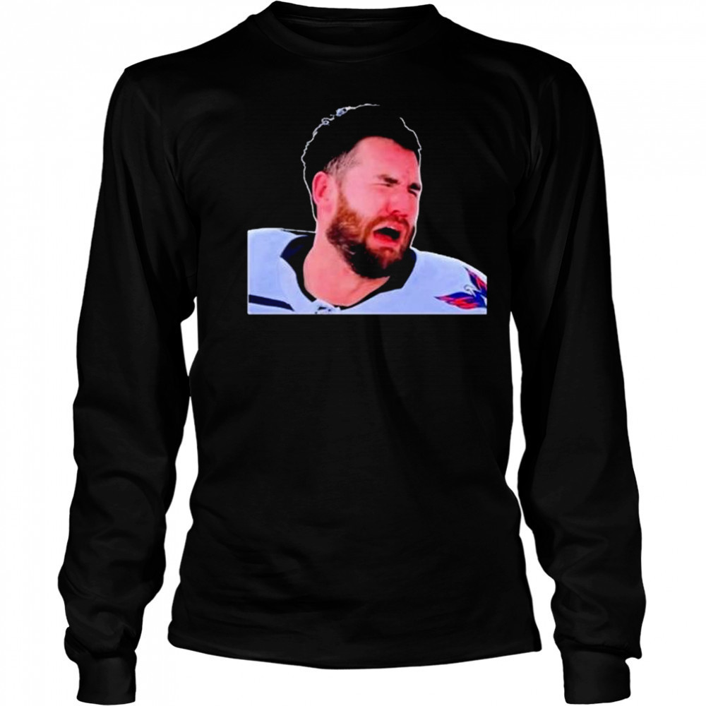 Grant Paulsen Wearing Tom Wilson Crying t-shirt Long Sleeved