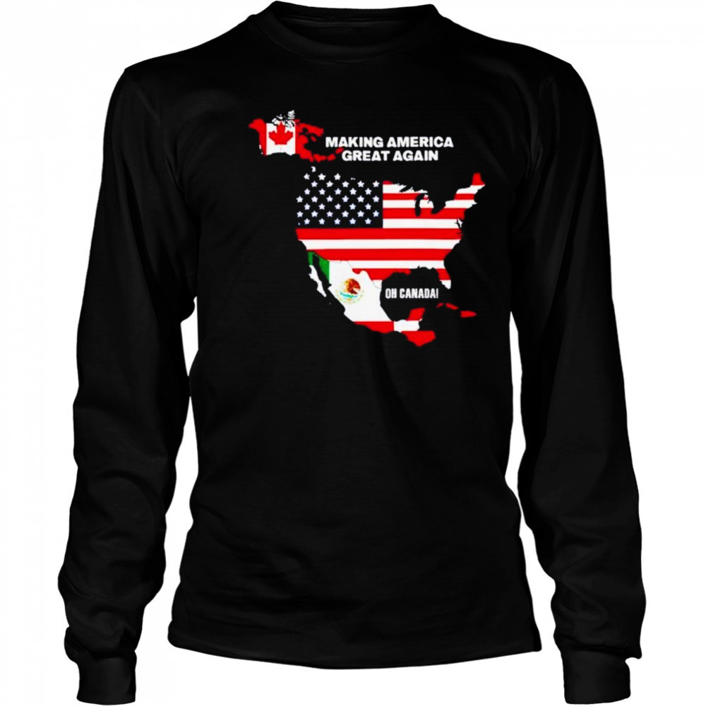 Gulf of America make America great again shirt Long Sleeved