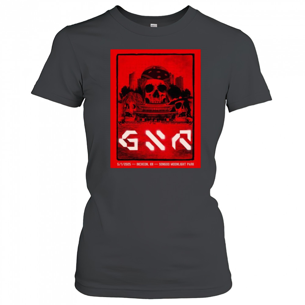 Guns N Roses Concert For Incheon Korea At Songdo Moonlight Park On May 1 2025 Lithograph World Tour Shirt Women's T-shirt