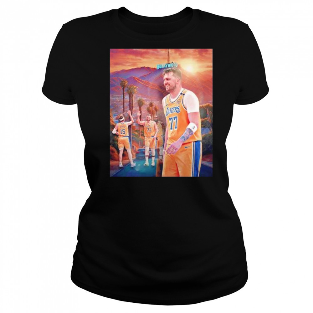 Hollywood Luka Doncic LA Lakers biggest trade in NBA history shirt Women's T-shirt