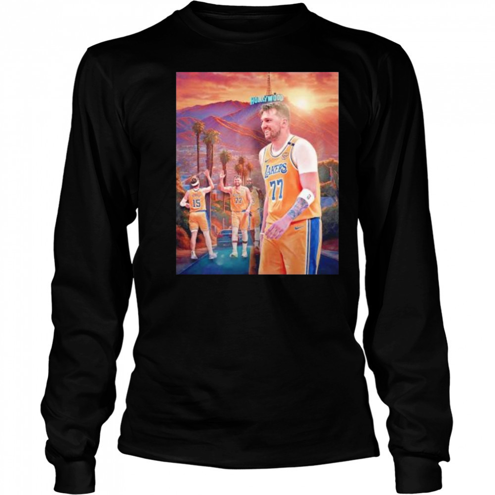 Hollywood Luka Doncic LA Lakers biggest trade in NBA history shirt Long Sleeved