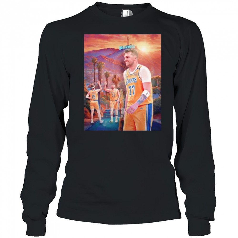 Hollywood Luka Doncic LA Lakers biggest trade in NBA history shirt Long Sleeved