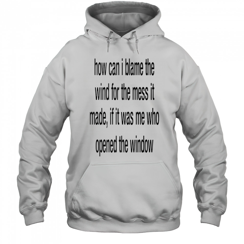 How can i blame the wind for the mess it made shirt Hoodie